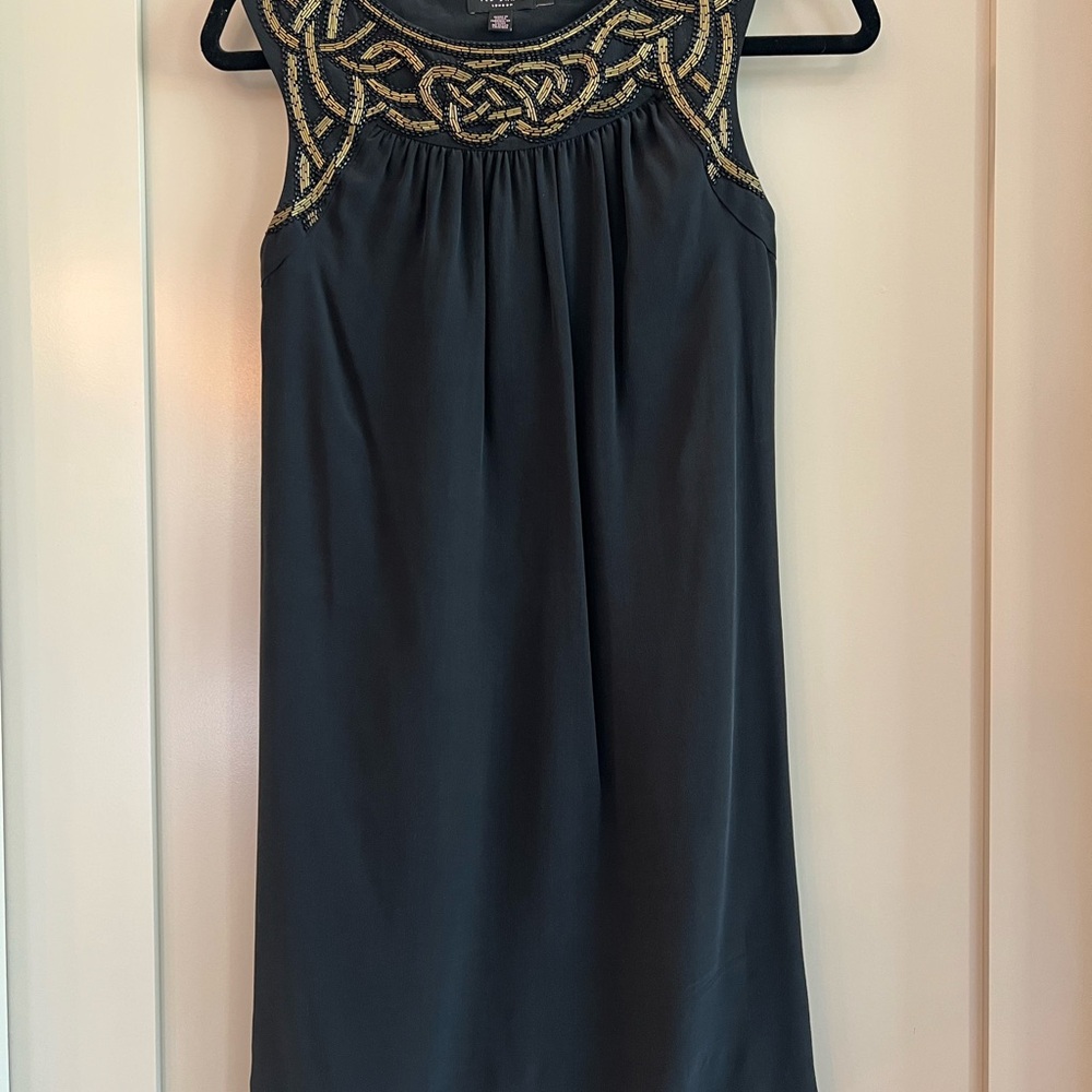 Ted Baker Black Dress with Gold Accents
